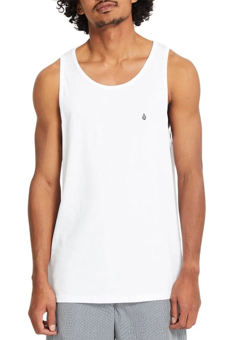 Top alb cu logo discret