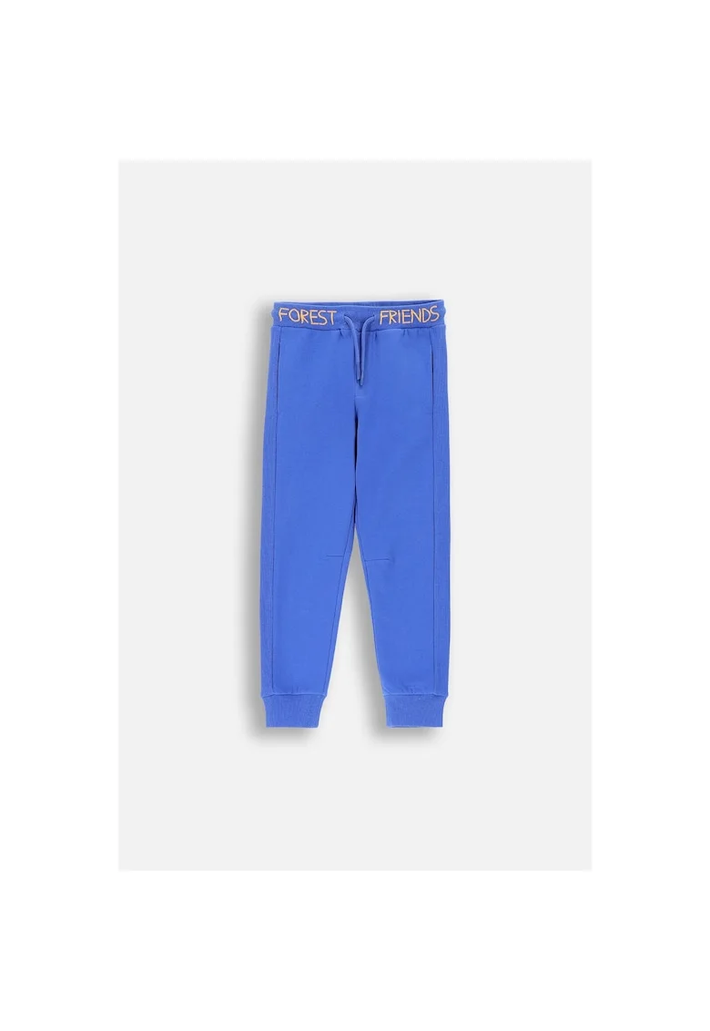Pantaloni sport cu talie ajustabila, Albastru