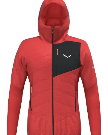 Jacheta barbati  Ortles Hybrid TirolWool Responsive FW 2025, Rosu/ Negru