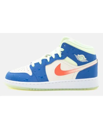Pantofi sport dama, Air  1 Mid “Game Royal Barely Volt Infrared” II1258-400, Albastru