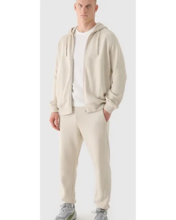 Pantaloni Jogger Oversize Barbati  100% Bumbac - Culoare Crem, Sportstyle - Confort si Durabilitate