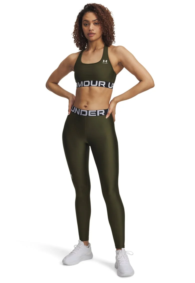 Colanti cu talie inalta, pentru fitness Authentics, Verde masliniu