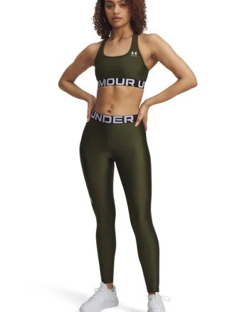 Colanti cu talie inalta, pentru fitness Authentics, Verde masliniu