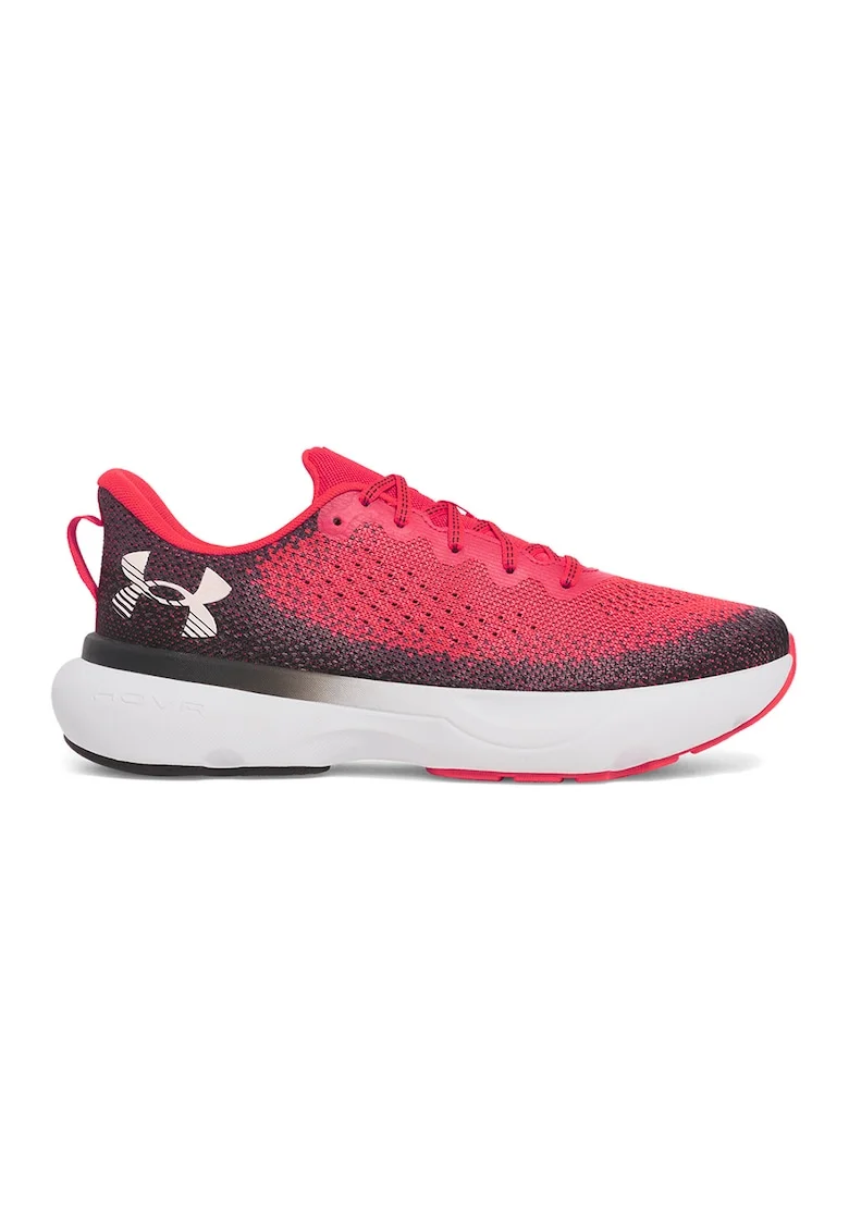 Pantofi Infinite din tricot, pentru alergare, Negru/Rosu mac