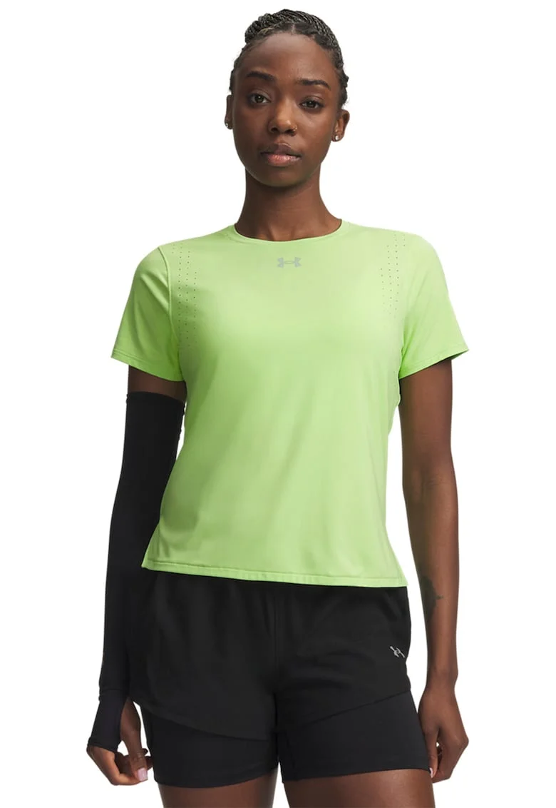 Tricou cu protectie UPF 30, pentru alergare Velociti Pro, Verde lime