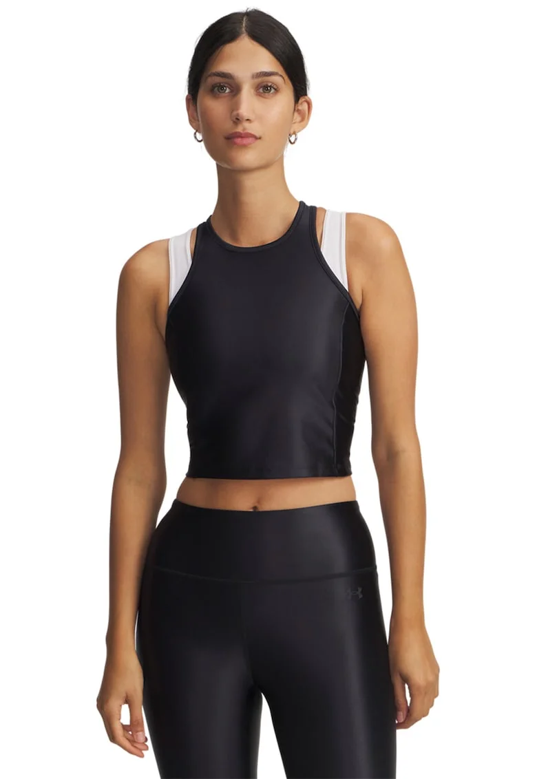Top crop Motion Shine, Negru