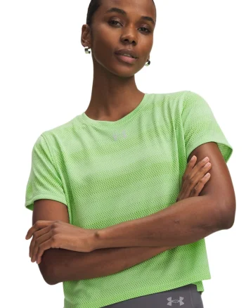 Tricou lejer pentru alergare Velociti, Verde lime