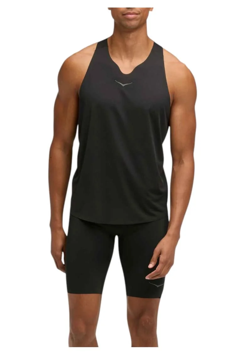 Maiou alergare barbati,  Race Singlet FW 2025, Negru