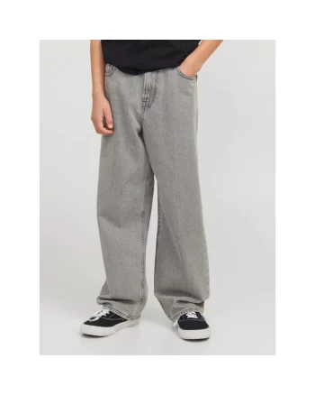 Blugi baggy fit cu talie inalta Alex, Gri inchis