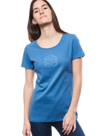 Tricou  Green Leaf Indigo Blue Femei