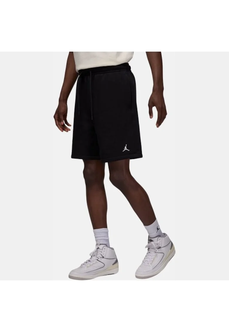Pantaloni scurti sport barbati,  Fleece, Negru