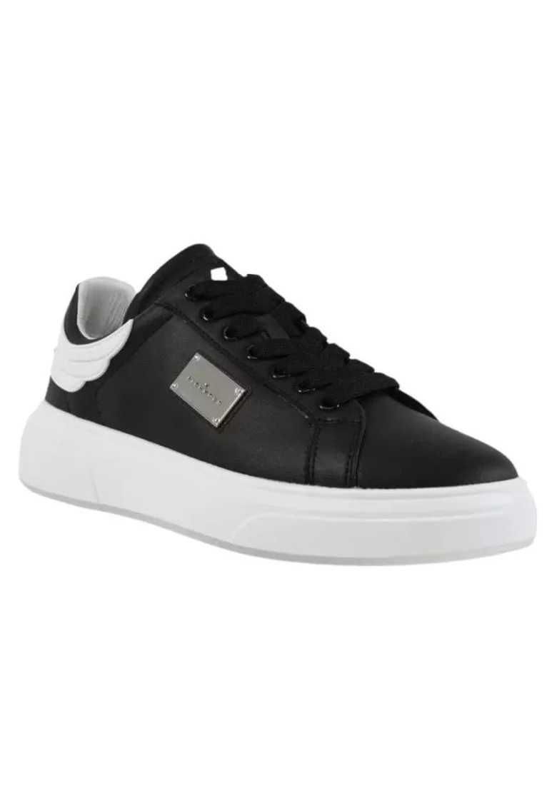 Pantofi sport barbati JR ONE MAN,  Piele naturala, Negru