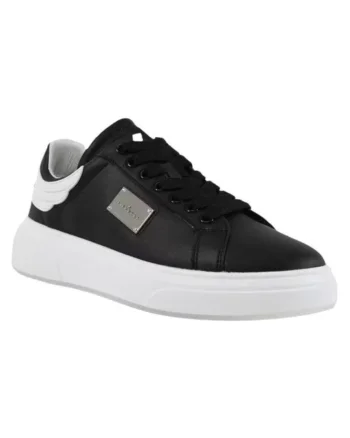 Pantofi sport barbati JR ONE MAN,  Piele naturala, Negru
