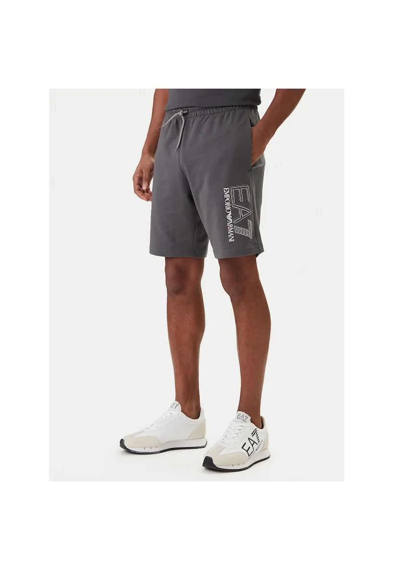 Pantaloni scurti sport barbati,  bumbac, gri