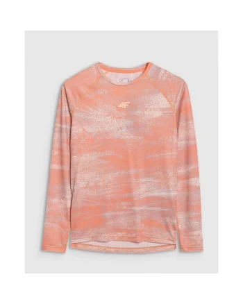 Tricou ciclism femei  maneca lunga, uscare rapida, portocaliu