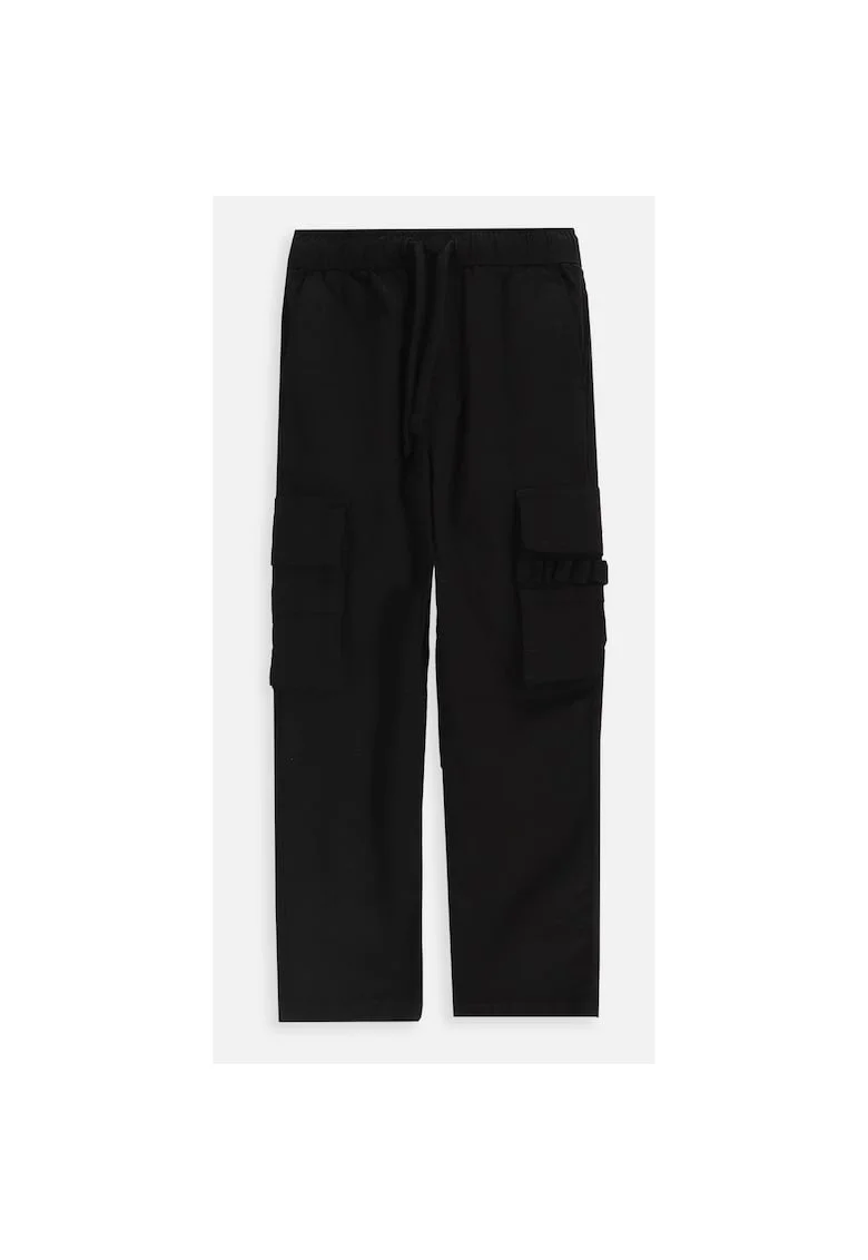 Pantaloni Cargo  ZC5119101ABK-021, bumbac, cu elastic si snur in talie, negru