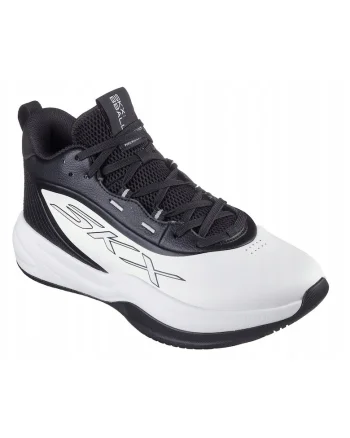 Pantofi sport barbati  SKX League, alb/negru, sintetic, talpa cauciuc,