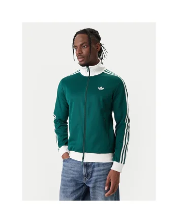 Hanorac sport barbati,  slim fit, verde, 52% bumbac, 48% poliester reciclat