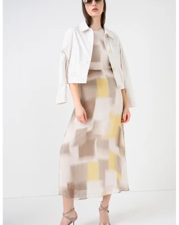 Jacheta cu model uni, guler clasic si maneci raglan, Alb fildes