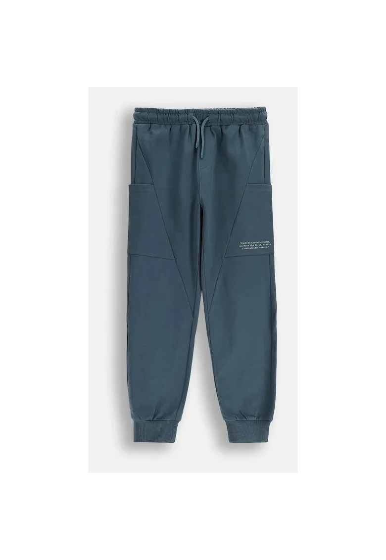 Pantaloni copii,  trening captusiti, gri, bumbac