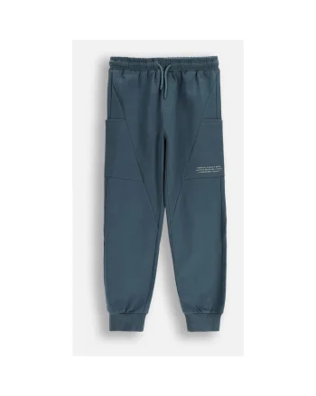 Pantaloni copii,  trening captusiti, gri, bumbac