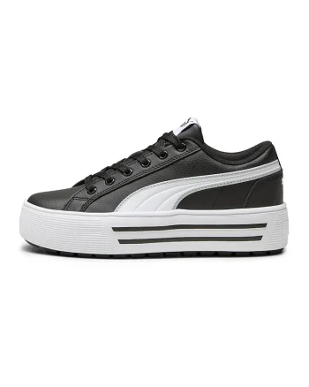 Pantofi sport flatform din piele Kaia 2.0, Alb/Negru