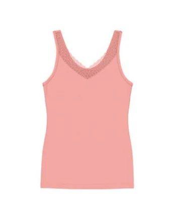 Top Dama,  Roz, dantela, confort, modal-elastan,