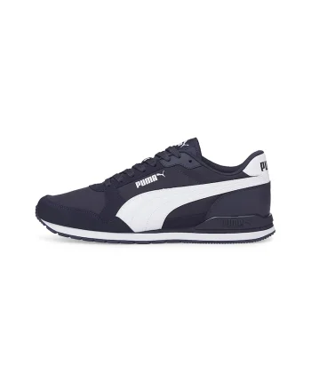 Pantofi sport unisex de piele ecologica si material textil ST Runner v3, Bleumarin