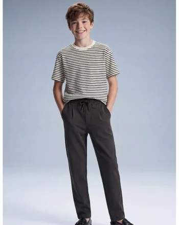 Pantaloni de trening cu buzunare laterale, Maro inchis