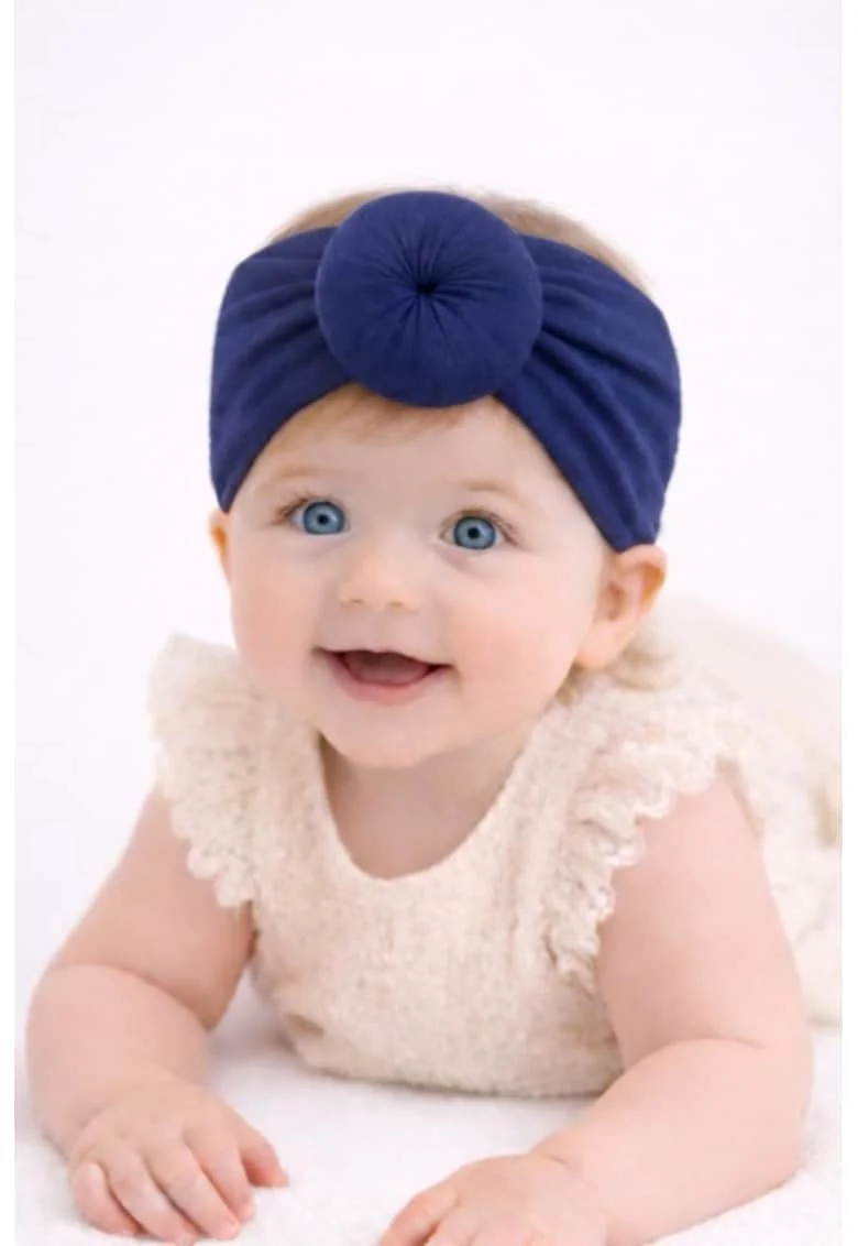 Bentita turban lata bleumarin,  Model AL 34846, 0-12 luni