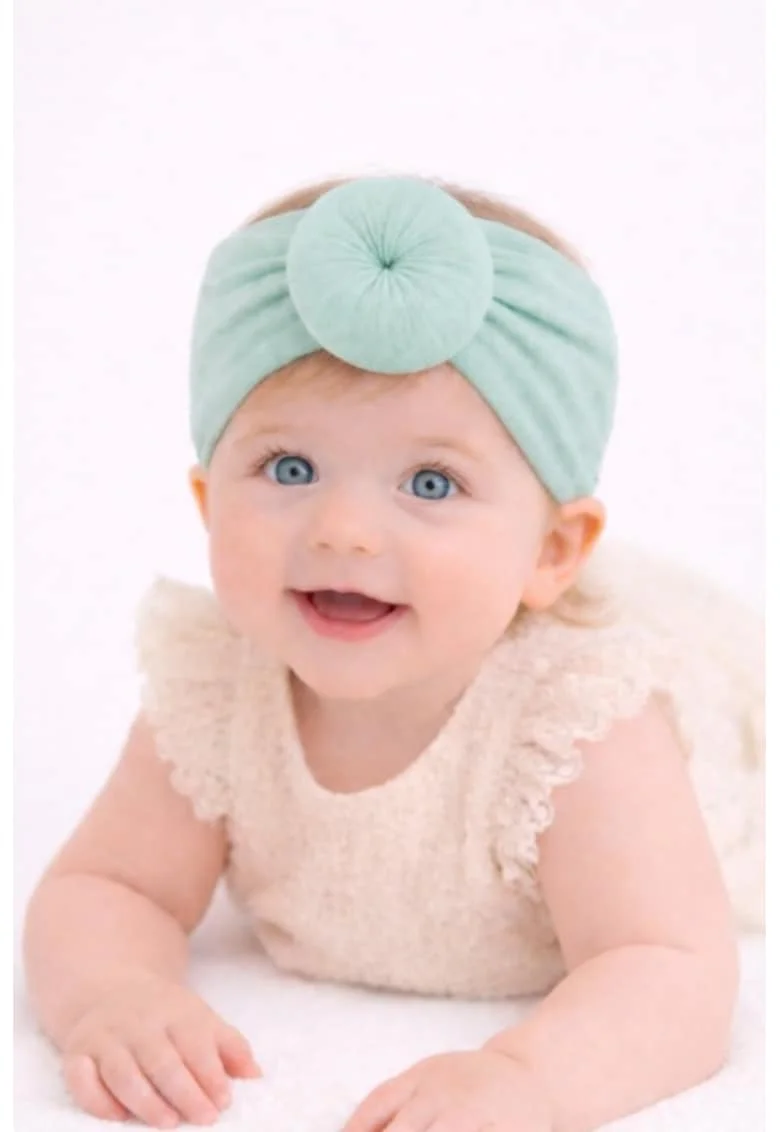 Bentita turban lata verde menta,  Model AL 34860, 0-12 luni