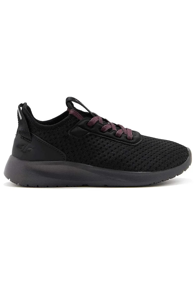 Pantofi sport copii  absorbtie socuri, elemente reflectorizante, negru, poliester
