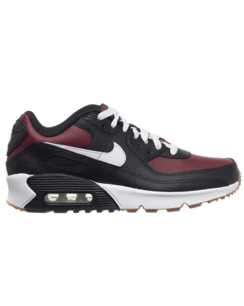 Pantofi sport dama  Air Max 90, negru-visiniu, piele, croiala jumatate de pantofi