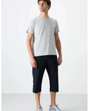 Pantaloni scurti Capri,  barbati, albastru marin, bumbac, poliester, elastan,