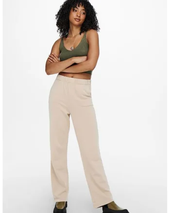 Top crop cu decolteu in V, Kaki