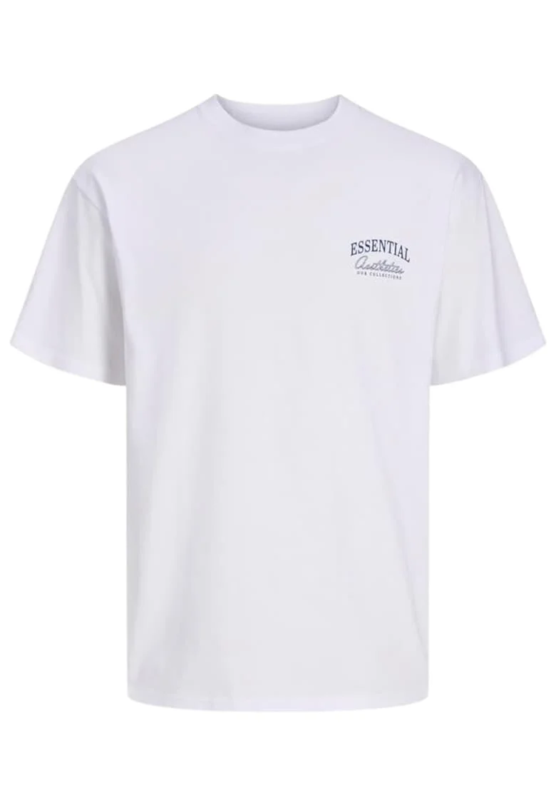 Tricou JACK &JONES Organic Relaxed Studio SN 63025, Alb