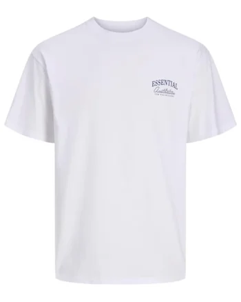 Tricou JACK &JONES Organic Relaxed Studio SN 63025, Alb