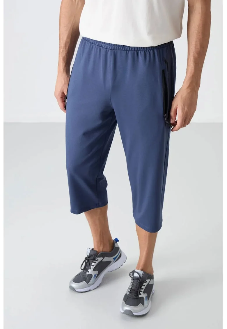Pantaloni scurti sport,  ciclism, albastru marin, bumbac