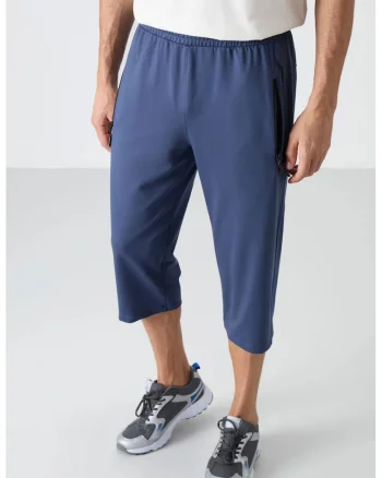 Pantaloni scurti sport,  ciclism, albastru marin, bumbac