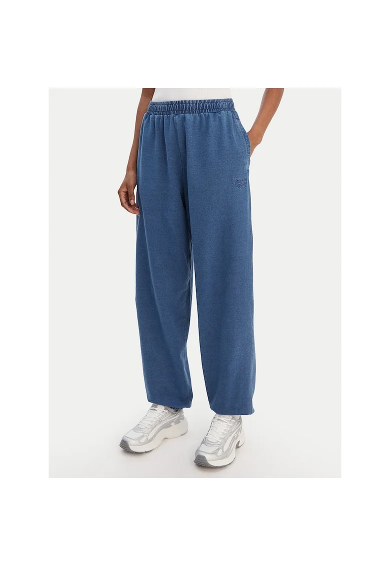 Pantaloni sport dama,  bumbac, albastru, 95% bumbac, 5% elastan