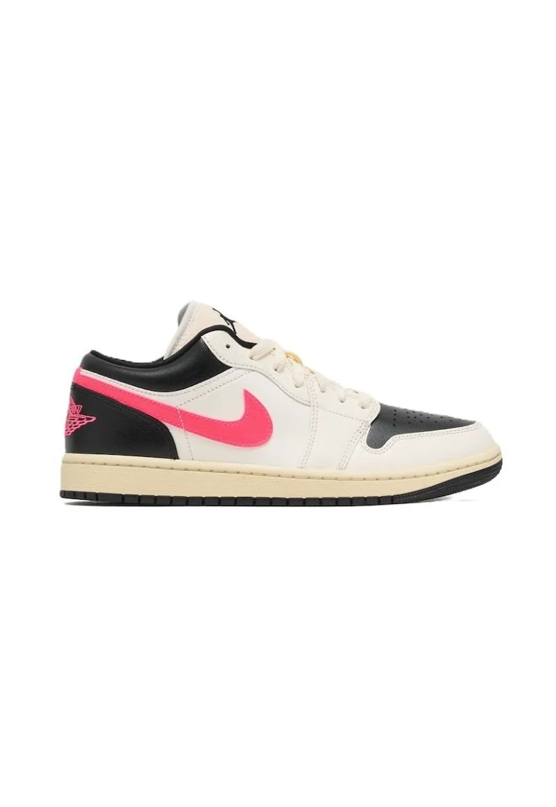 Pantofi sport dama  WMNS AIR JORDAN 1 LOW, Piele ecologica, Alb, Crem