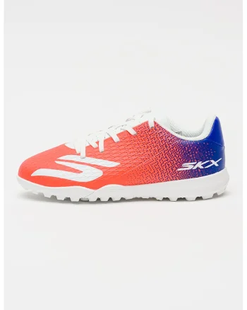 Sneakers, Pantofi SKX pentru fotbal, Alb optic/Bleumarin/Rosu capsuna