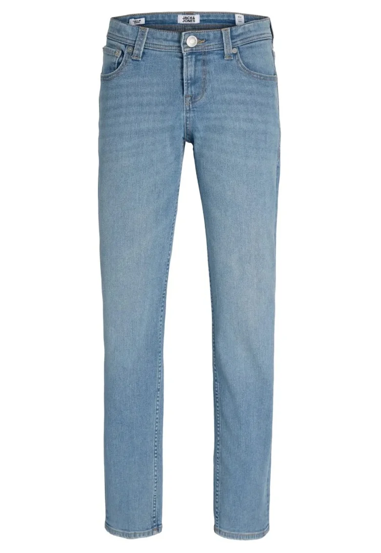 Blugi baieti, CLARK, cu talie joasa si croiala Regular fit, Albastru deschis
