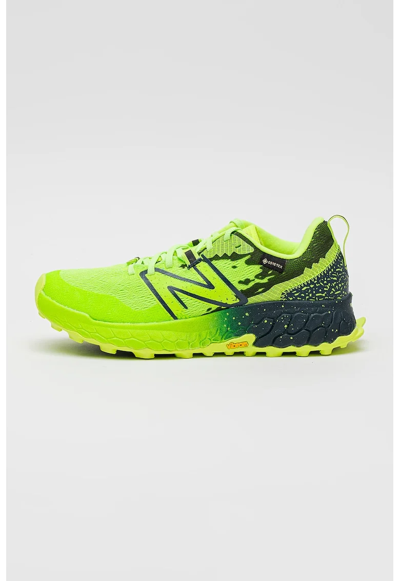Pantofi cu insertii din plasa, pentru alergare pe teren accidentat, Negru/Verde neon/Verde lime