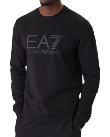 Hanorac barbati  TRAIN CORE ID M BIG LOGO T-TOP CN COFT CC, Bumbac, Negru, Negru