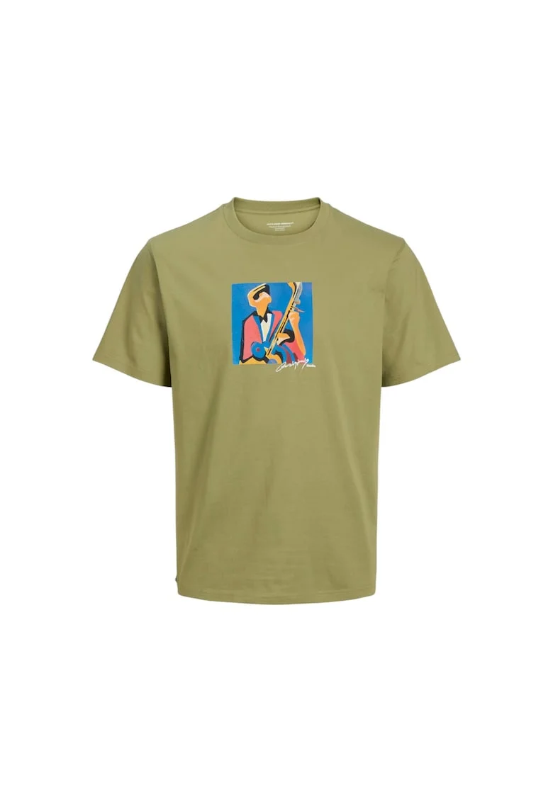Tricou JACK &JONES Manchester Cubism 39256, Verde