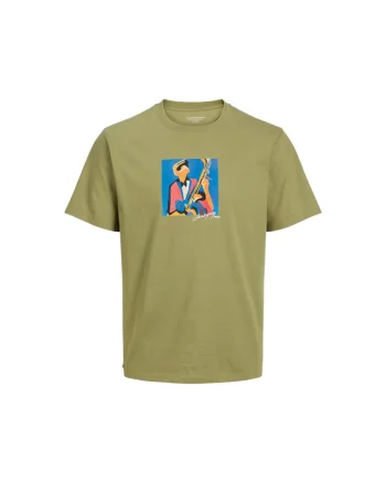 Tricou JACK &JONES Manchester Cubism 39256, Verde