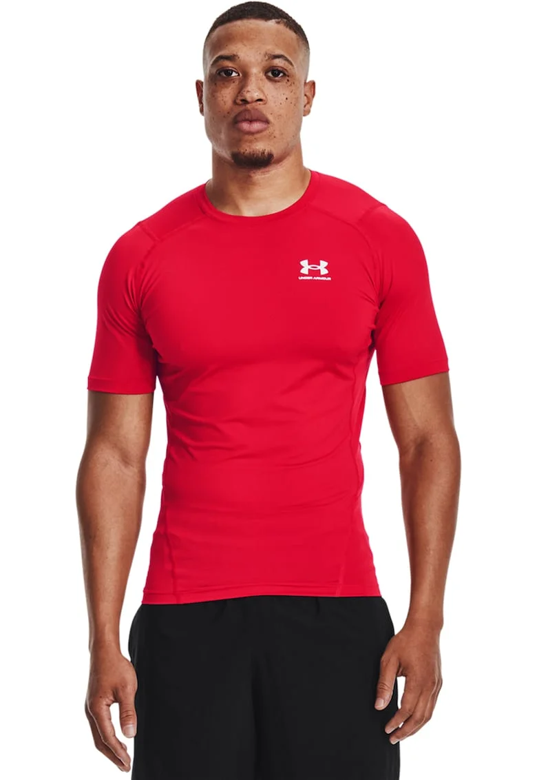 Tricou de compersie pentru fitness HeatGear®, Rosu/Alb