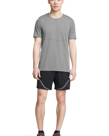 Pantaloni scurti cu logo, pentru antrenament, Negru/Gri