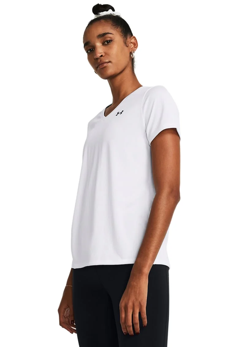 Tricou cu decolteu in V pentru antrenament Tech™, Alb